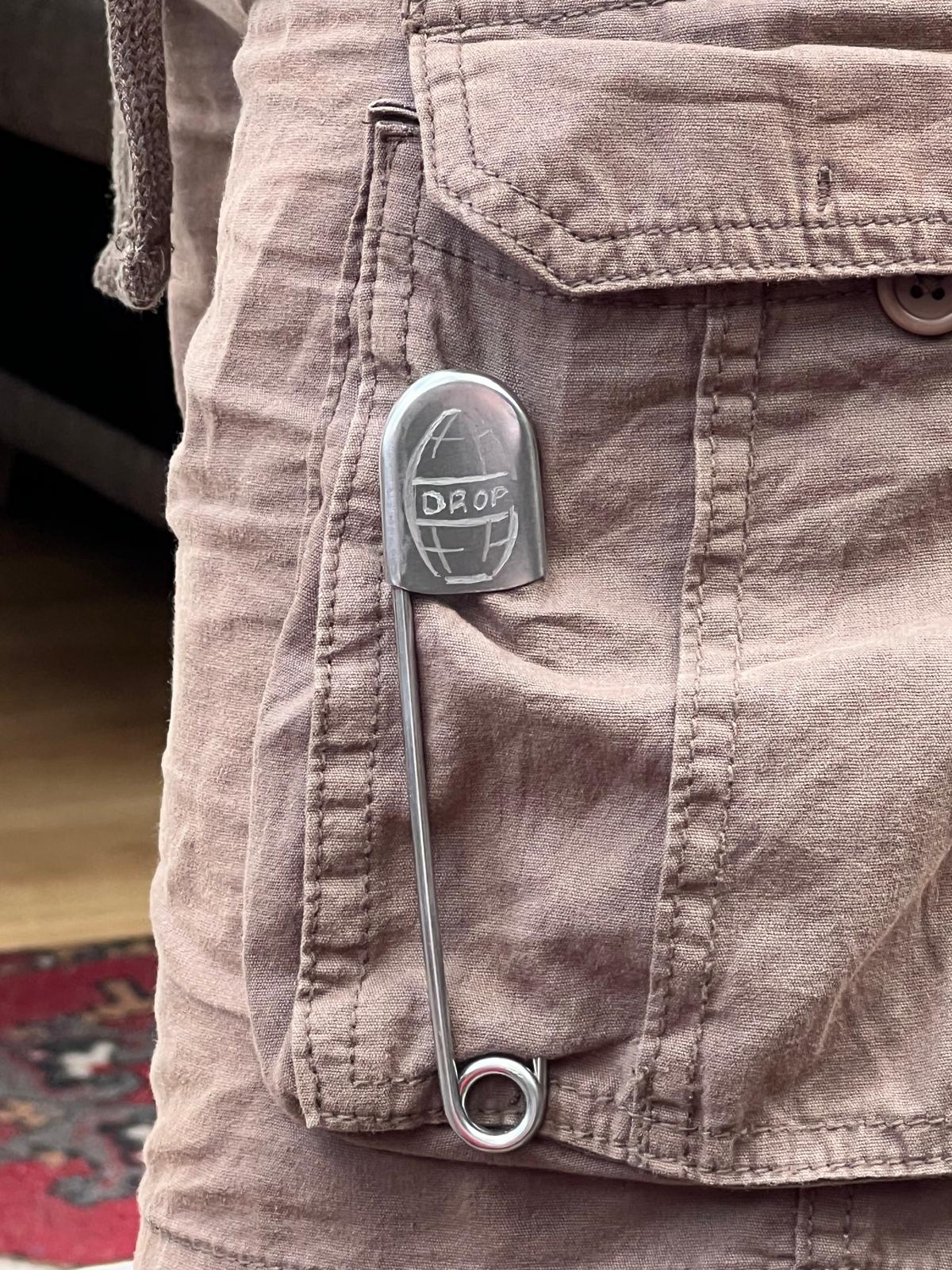 D.R.O.P. Pin Brooch - Personalized Streetwear Accessory