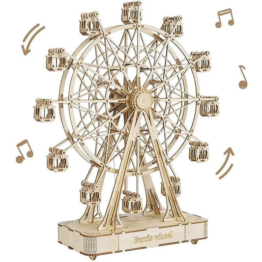 3D Wooden Ferris Wheel Music Box Puzzle – 232 Pieces