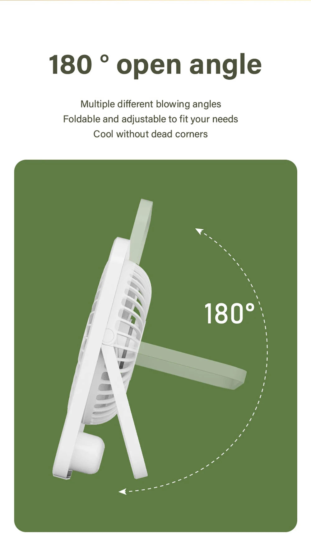 Portable Desktop Fan 180°