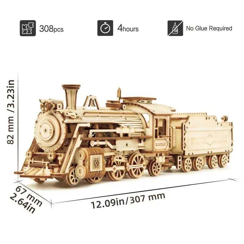 3D Wooden Puzzle locomotive