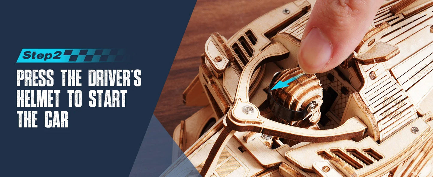 3D Wooden Racing Car Puzzle