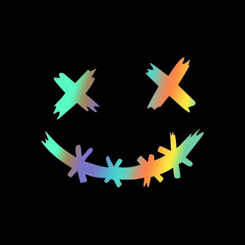 Stickers Reflective Waterproof Smile Face