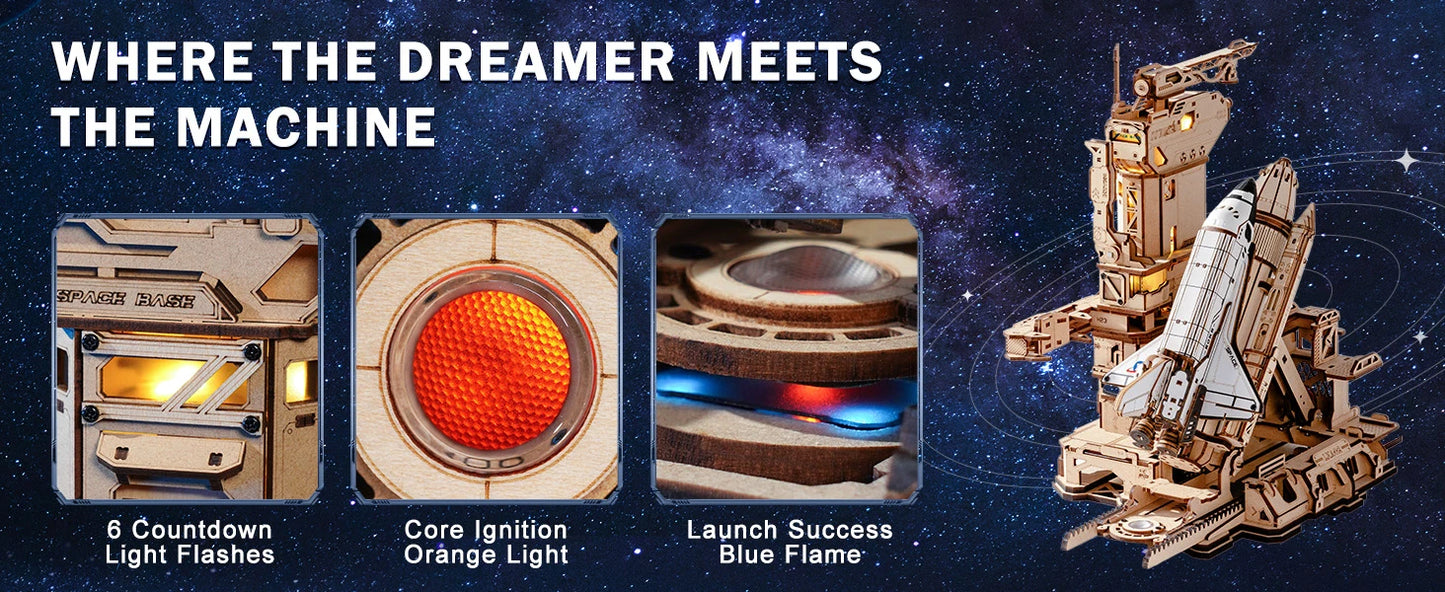 Space Shuttle Launch Pad 3D Wooden Puzzle – 446 Pieces