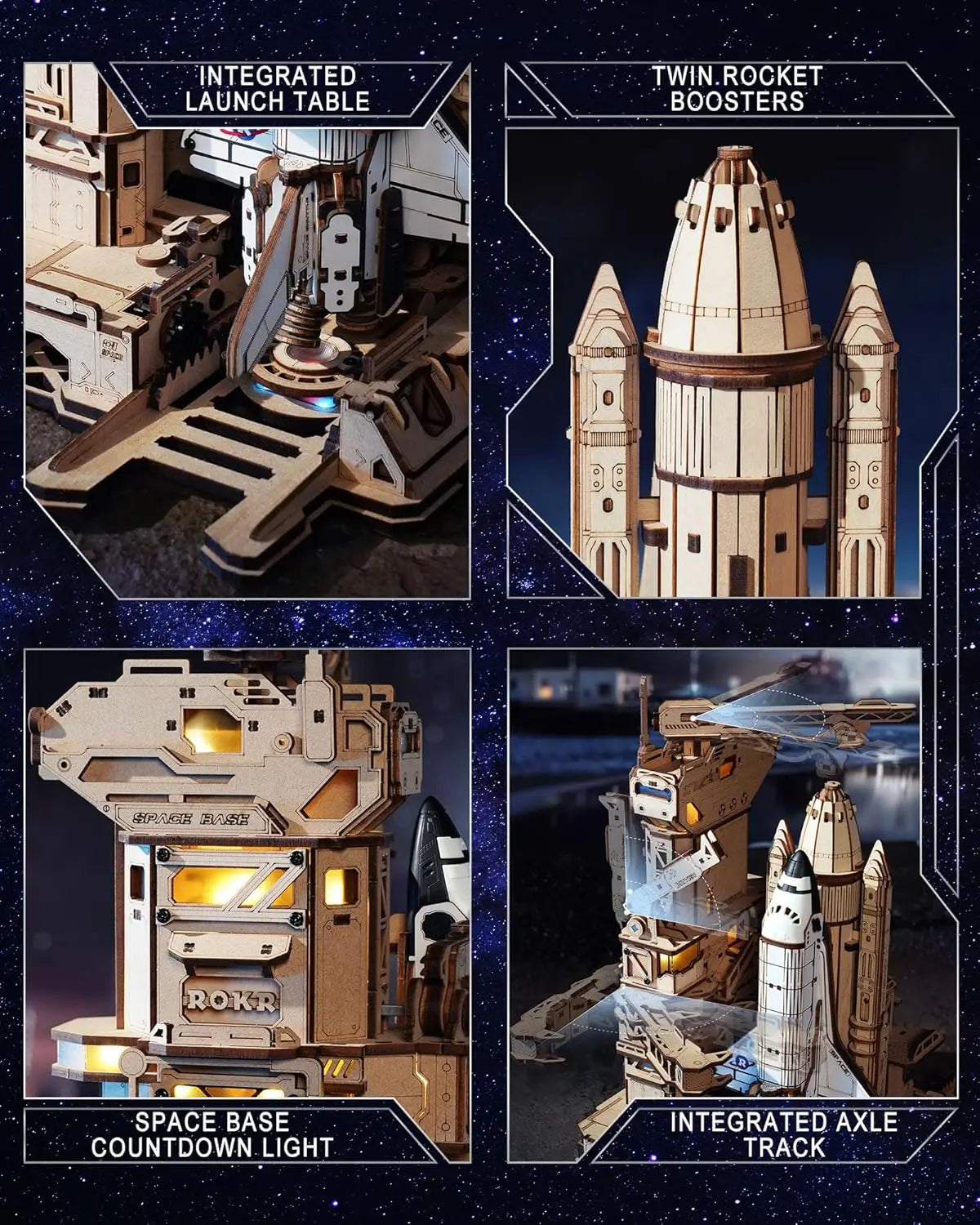 Space Shuttle Launch Pad 3D Wooden Puzzle – 446 Pieces