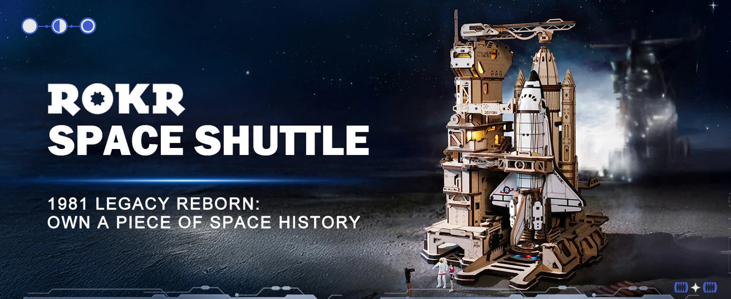 Space Shuttle Launch Pad 3D Wooden Puzzle – 446 Pieces