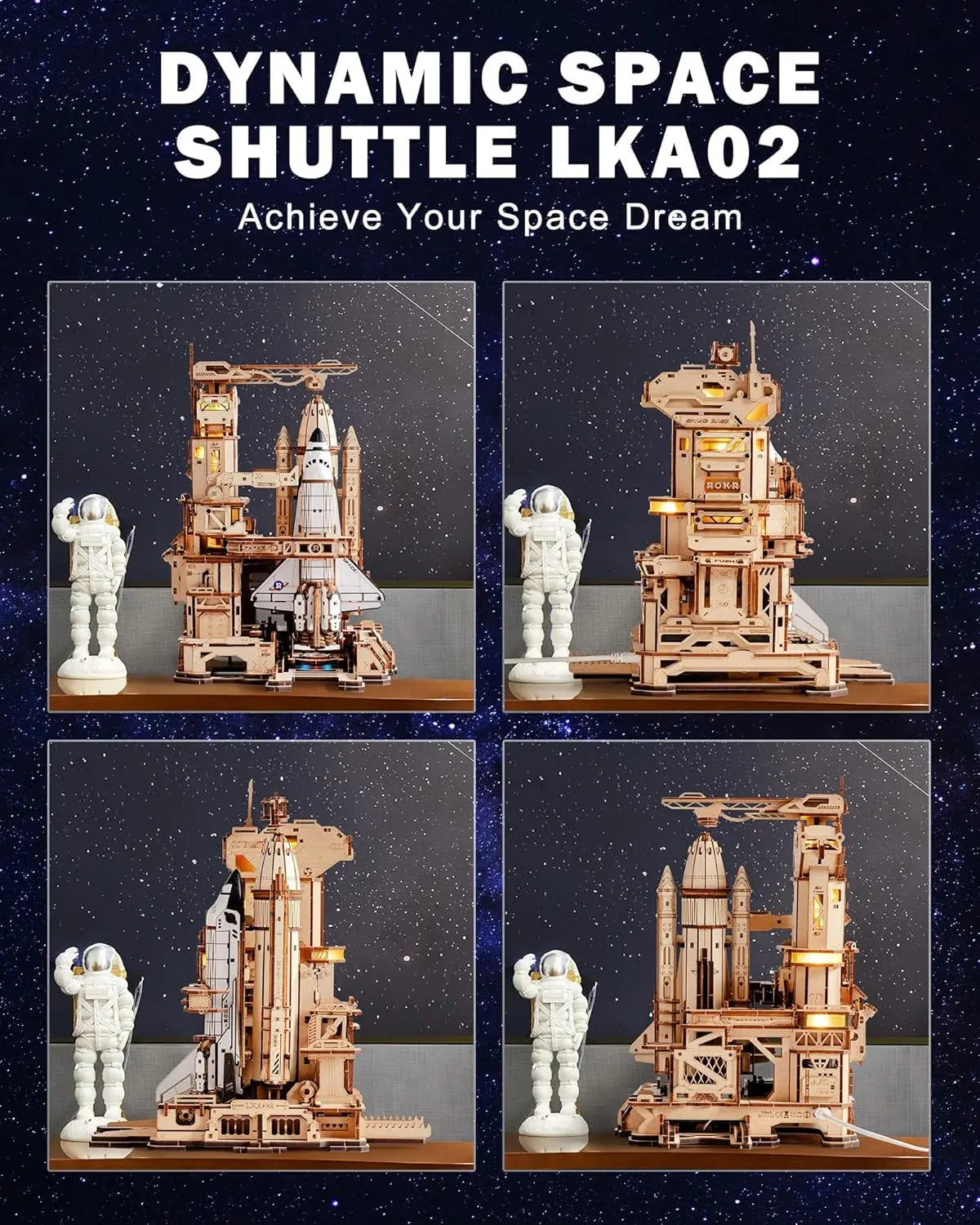 Space Shuttle Launch Pad 3D Wooden Puzzle – 446 Pieces